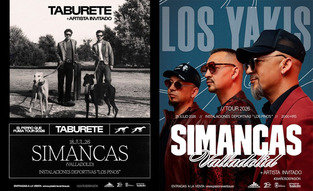 Taburete y Los Yakis actuarán en Simancas (Valladolid) el próximo mes de julio