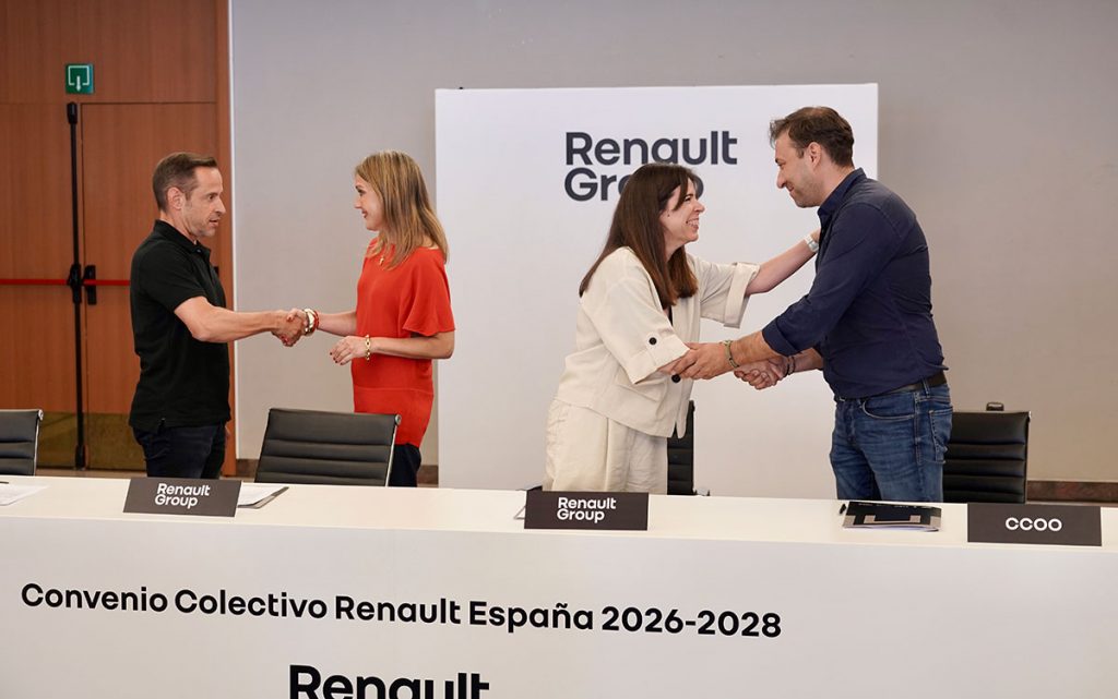 Renault y UGT y CCOO firman las condiciones laborales de más de 6.000 trabajadores en España para el periodo 2026-2028