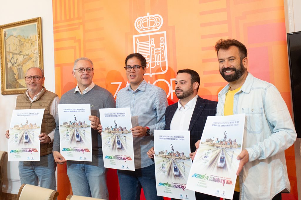 Todos los partidos representados en el Ayuntamiento de Zamora llaman a participar en la nueva concentración por la mejora de los servicios ferroviarios